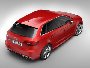 audi rs3 sportback 2016 3D 모델