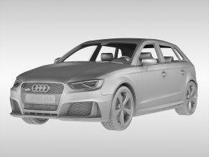 audi rs3 sportback 2016 3D 모델