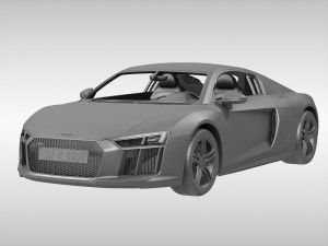 audi r8 v10 coupe 2016 3D Model