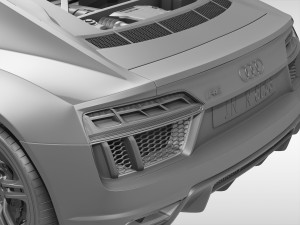 audi r8 v10 coupe 2016 3D Model
