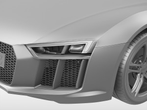 audi r8 v10 coupe 2016 3D Model