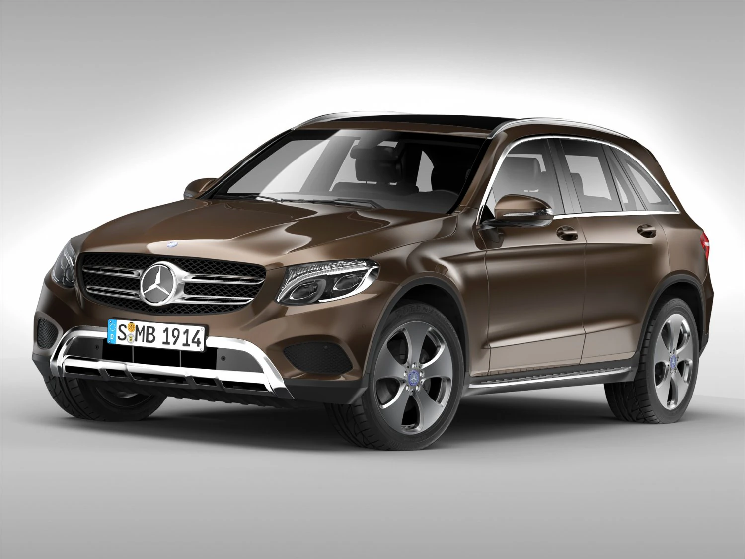 mercedes benz glc class 2016 3D Model .c4d .max .obj .3ds .fbx .stl .blend 