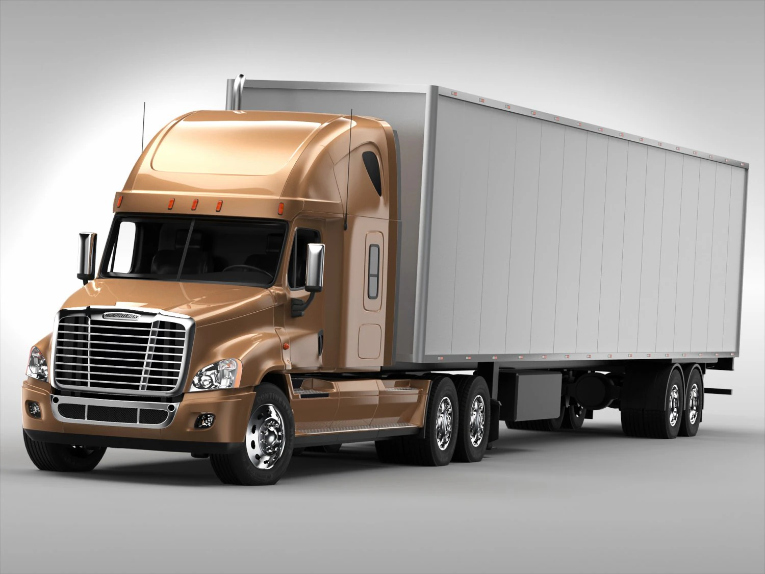 freightliner cascadia 3D Model .c4d .max .obj .3ds .fbx .stl .blend 