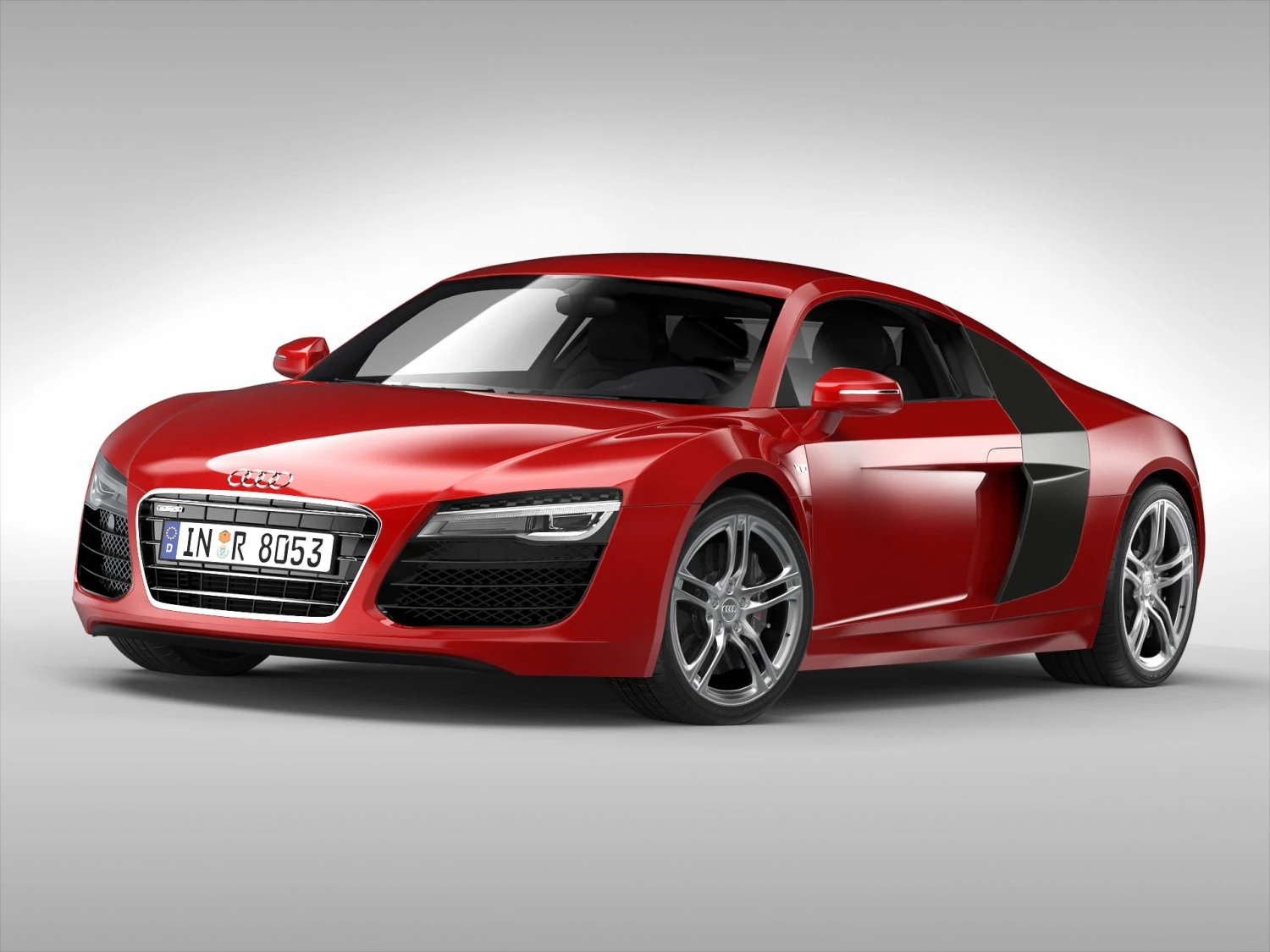 audi r8 v10 coupe 2013 3D Model .c4d .max .obj .3ds .fbx .stl .blend 
