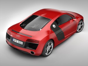 audi r8 v10 coupe 2013 3D Model