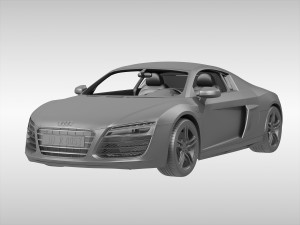 audi r8 v10 coupe 2013 3D Model