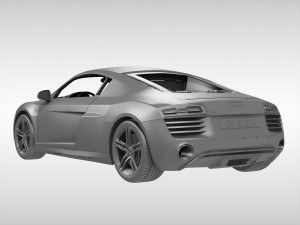 audi r8 v10 coupe 2013 3D Model