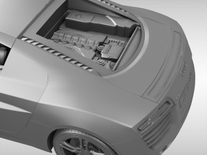 audi r8 v10 coupe 2013 3D Model