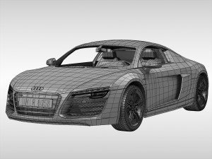 audi r8 v10 coupe 2013 3D Model