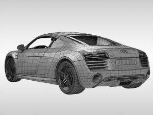 audi r8 v10 coupe 2013 3D Model