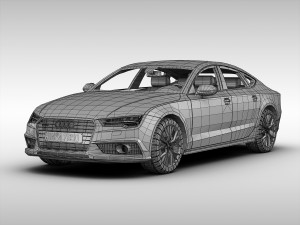 audi a7 sportback 2015 3D 模型