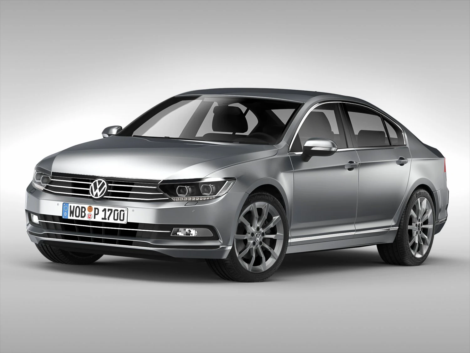 volkswagen passat 2015 3D Model .c4d .max .obj .3ds .fbx .stl .blend