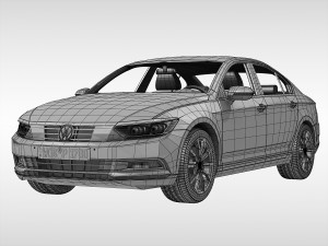 volkswagen passat 2015 Modèle 3D