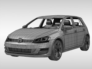 volkswagen golf mk7 2013 3D-Modell