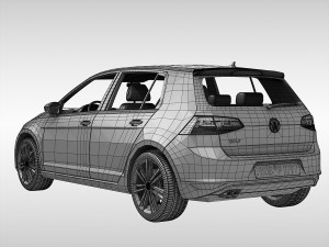 volkswagen golf mk7 2013 3D-Modell