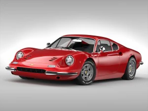 ferrari 246 dino gt 1968 - 1976 3D Model
