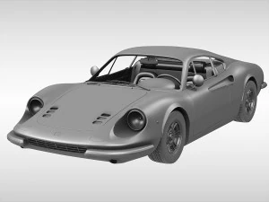 ferrari 246 dino gt 1968 - 1976 3D Model