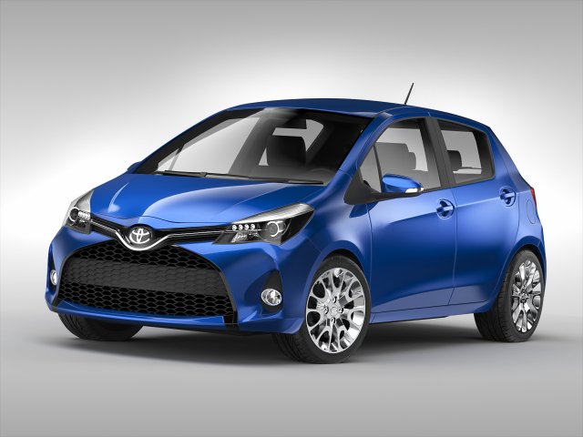 toyota yaris 2015 3D Model .c4d .max .obj .3ds .fbx .stl .blend 