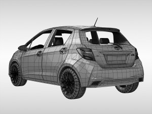 toyota yaris 2015 3D Model