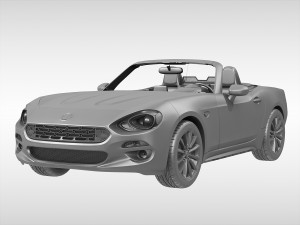 fiat 124 spider 2017 3D Модель