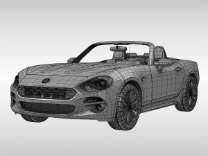 fiat 124 spider 2017 3D Модель