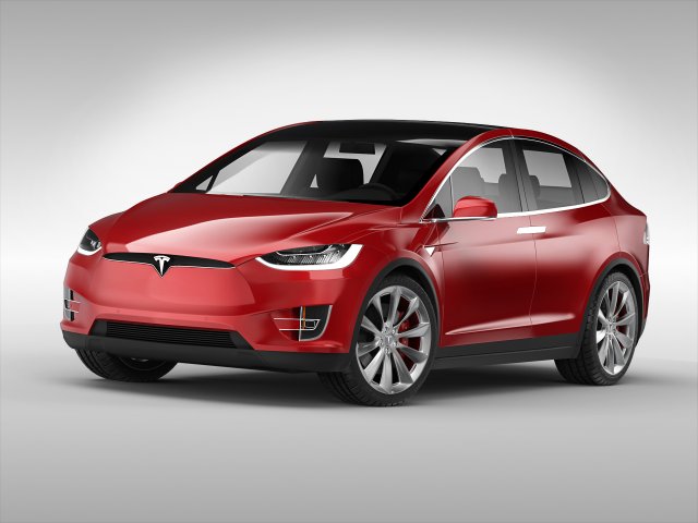 tesla model x 2017 3D Модель .c4d .max .obj .3ds .fbx .stl .blend 