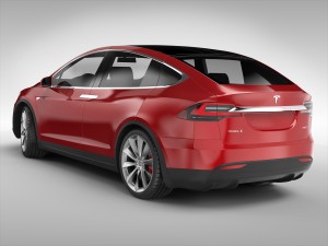 tesla model x 2017 3D Модель