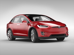 tesla model x 2017 3D Модель