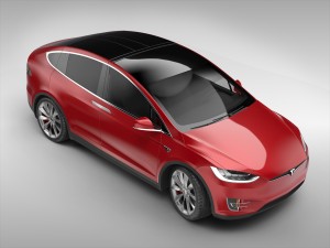 tesla model x 2017 3D Модель