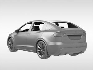 tesla model x 2017 3D Модель