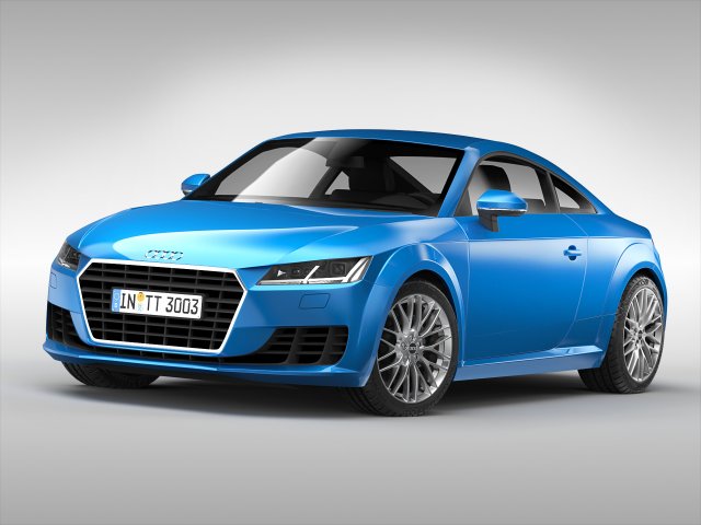 audi tt coupe 2015 3D Model .c4d .max .obj .3ds .fbx .stl .blend 