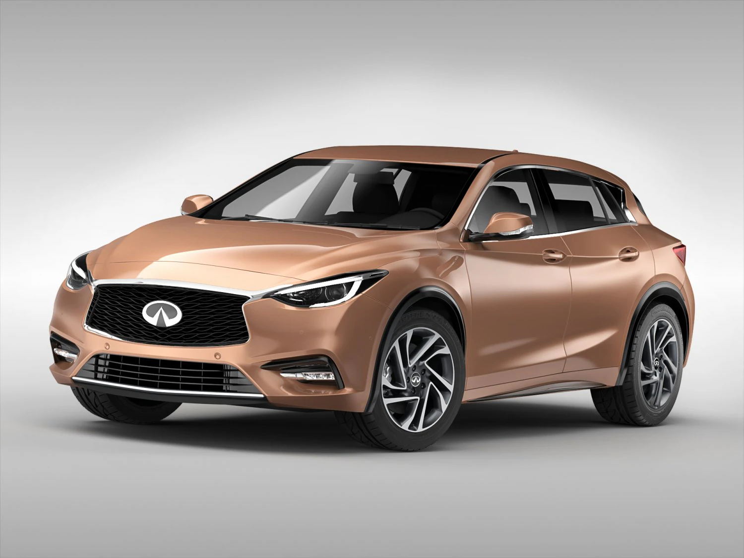 infiniti q30 2016 3D Model .c4d .max .obj .3ds .fbx .stl .blend 