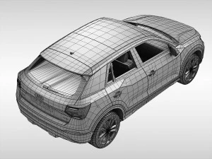 audi q2 2017 року 3D Модель