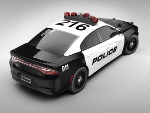 dodge charger police 2015 3D Модель