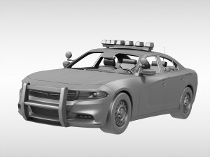 dodge charger police 2015 3D Модель