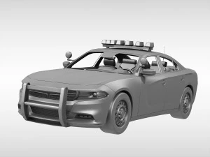 dodge charger police 2015 3D Model