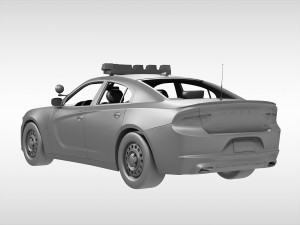 dodge charger police 2015 3D Модель