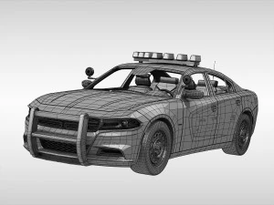 dodge charger police 2015 3D Model