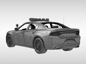 dodge charger police 2015 3D Модель