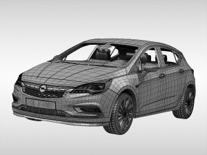 opel astra 2016 3D Model