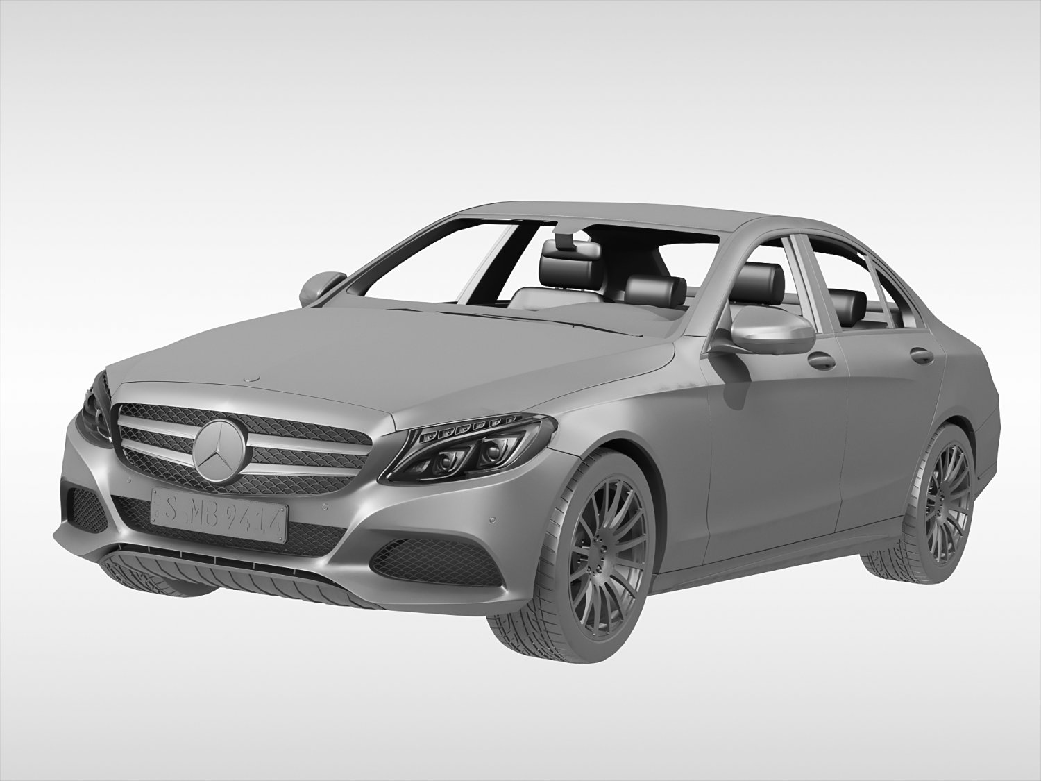 Mercedes-Benz C-Class W205 2015 sedan 3D Model $129 - .3ds .c4d .fbx .lwo  .max .obj - Free3D