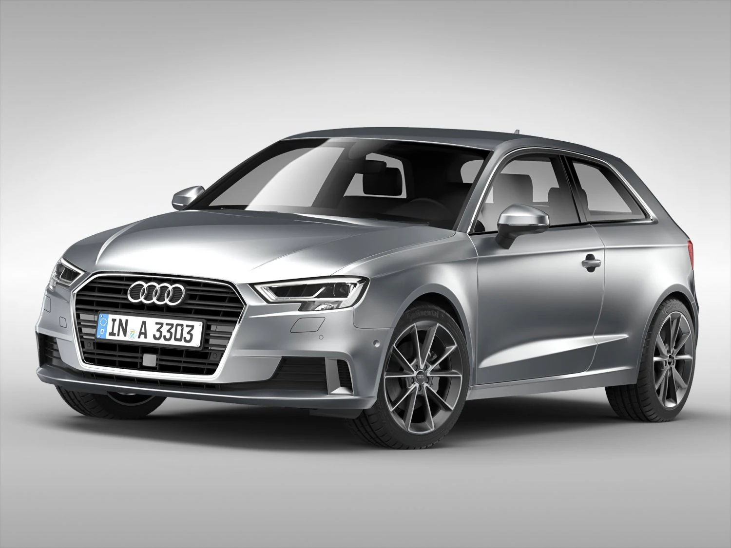 audi a3 2017 3D Model .c4d .max .obj .3ds .fbx .stl .blend 