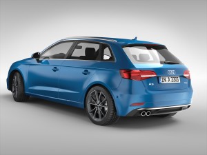audi a3 sportback 2017 Model 3D