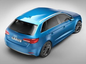 audi a3 sportback 2017 Modelo 3D