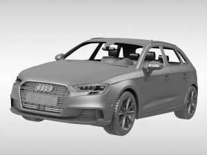 audi a3 sportback 2017 Model 3D