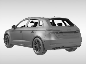 audi a3 sportback 2017 Model 3D