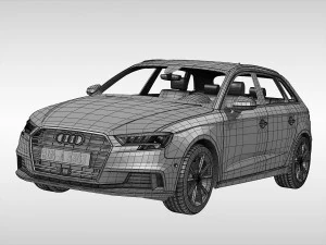 audi a3 sportback 2017 Modelo 3D
