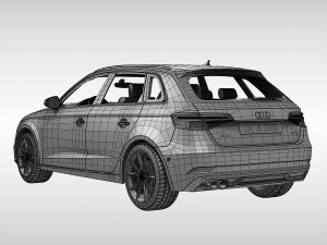 audi a3 sportback 2017 Model 3D
