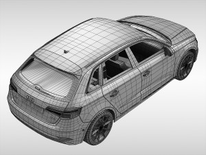 audi a3 sportback 2017 Model 3D