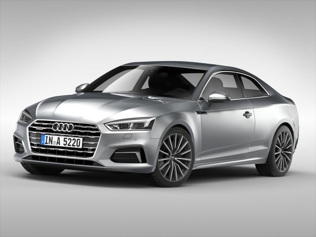 audi a5 coupe 2017 3D Model .c4d .max .obj .3ds .fbx .stl .blend 